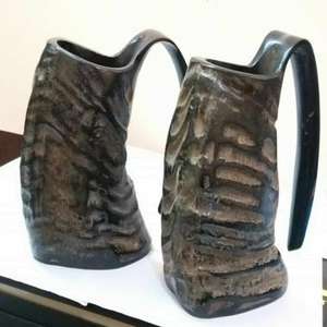 Conception animale complexe 16-Oz tasse en corne de boeuf Culture Viking finition polie pour les mariages et les garçons d'honneur cadeau d'artisanat naturel - Product Image 2