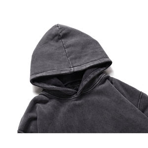 2023 Unisex Oversized <b>Men's</b> <b>Sweatshirts</b> Custom Logo <b>Grey</b> Blank Design Streetwear Hoodies for Winter - Product Image 3