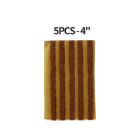 Para P6204-Utt OEM Herramientas DIY con mango rojo, 5 piezas de cuerdas de sellado de caucho natural marrón de 4 pulgadas y 6 mm, kit de reparación de neumáticos sin cámara 1