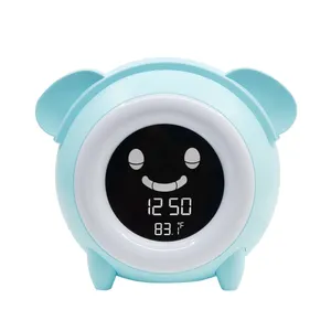 K704 Animal 2022 Table Baby Train Alarm Digital Clock Cute For Teen Kid Boy Girl Children Sleep Trainer