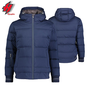 2023 Designer Men's Formal Winter Jacket Custom Logo Bubble Style Hooded Made of Cotton and Polyester <b>Canvas</b> Wholesale - Product Image 3