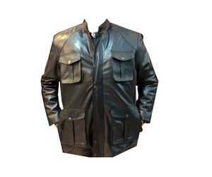 Chaqueta de cuero de oveja bronceada para hombre, Estilo Vintage, moda de motorista, informal - Product Image 6