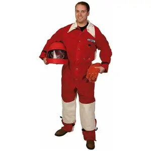 Sandblast suit made of 100% cotton with cow split leather