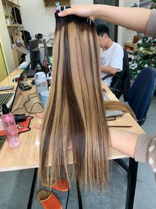 Extensions de cheveux vietnamiennes lisses comme des baguettes, super double drawn, couleur piano - Product Image 1