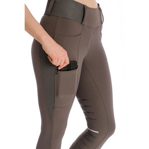 Mallas ajustadas para montar a caballo para mujer y niño, pantalones ecuestres de cintura alta de silicona de secado rápido, Leggings de nailon de poliéster para invierno - Product Image 1