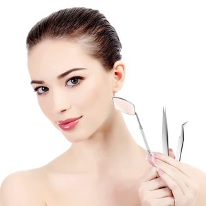 Nuevo Espejo para Pestañas, Espejo de Alta Calidad con Pinzas Curvas Premium para Extensión de Pestañas - Product Image 2