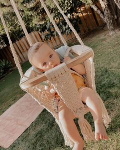 Christmas New 2021 Macrame <b>Swing</b> Chairs-Handmade <b>Swing</b>-Baby <b>Swing</b> Chair - Product Image 1