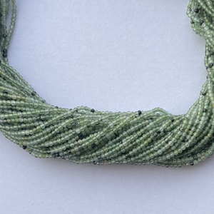 2mm 3mm 4mm Naturel Micro Vert Noir Serpentine Pierres Précieuses À Facettes Perles En Gros Brin Fournisseur Usine Prix Semi Précieux - Product Image 3