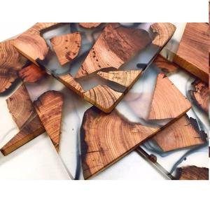Best Quality Handicrafts Black Epoxy Resin Mango <b>Wood</b> <b>Coaster</b> Handmade Wooden Tea <b>Coaster</b> - Product Image 5