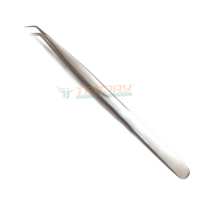 Offre Spéciale 14 cm 45 degrés Volume Et d'isolement Pince À Épiler Argent Fini Bien Conçu Meilleure Pointe Pour Extensions de Cils de Volume - Product Image 2