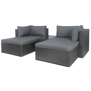 Lafcrochet — meuble de jardin en osier PE, 5 pièces, usine, blanc - Product Image 2