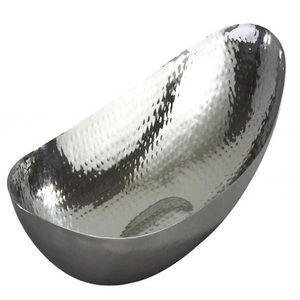 Bol design martelé nickelé brillant bol de service de fruits à finition antique design fait à la main pour la restauration à domicile utilisé bol profond - Product Image 1