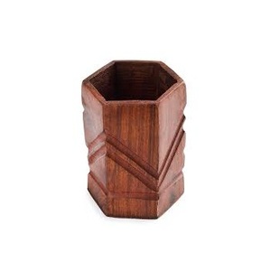 Portalápices de madera Almacenamiento en el hogar Contenedor de bolígrafo Almacenamiento de escritorio Tamaño personalizado Forma cuadrada Portalápices de madera - Product Image 6