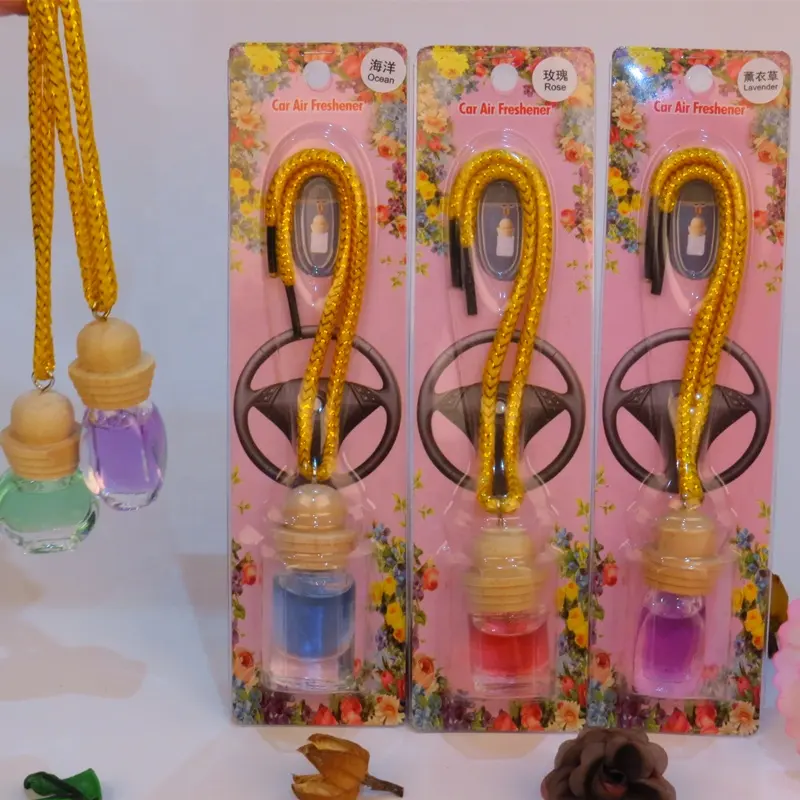 8ml Car Perfume Glass Bottle mit Hanging Rope Car Diffuser Perfume Bottle Air Freshener auto lufterfrischer