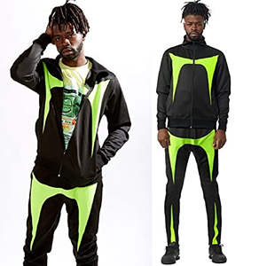 Venom-ropa de entrenamiento atlético para hombre, cortavientos con cuello frontal completo y cremallera, conjunto de 2 piezas, chándal deportivo con cremallera - Product Image 6