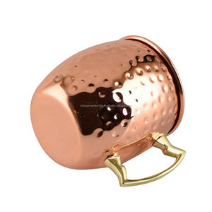 Tasse de mélange de Mule de moscou de qualité supérieure, tasses en cuivre faites à la main 100% tasses à bière Pure, tasses occidentales durables de couleur cuivre 400ml - Product Image 2