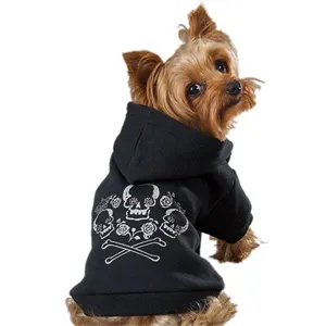 犬のパーカー空白のプルオーバー無地の色犬のパーカーセーターポケットフード付き子犬ペットフリースセーター