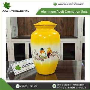 Custom Design and Custom Logo Available AAA International Aluminum American Style Adult Cremation Urns at Best Market Price - Product Image 5