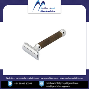 Ready to Ship Custom/Madhav Metal Men's Adjustable Safety Razor Two-Piece Stainless Steel Blade Barber Shop Use - Product Image 3