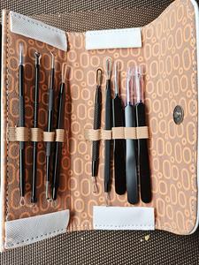 Fabricant 9 Pcs Blackhead Remover Tool Kit En Acier Inoxydable Blackhead Needone Tweezers Acne Pimple Extractor Tools kit - Product Image 2