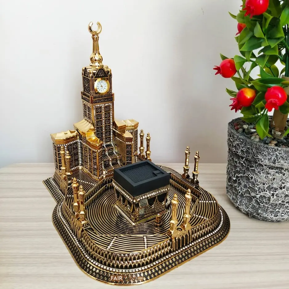 Gold Farbe Masjid Al HaramDesign 3D Islamischen Tisch Dekor