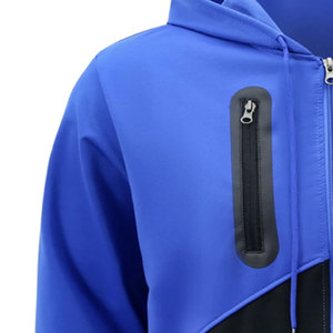 Survêtement en coton personnalisé pour homme, coupe classique, décontracté, color block, pour l'hiver - Product Image 5