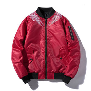 2019 OEM Fashion Design Bomber Winter <b>Jacket</b> For Men with Embroidered Print <b>Padded</b> Bomber <b>Jacket</b> - Product Image 3