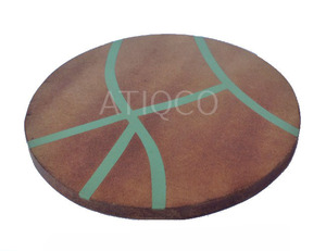 Attrayant Meilleure Vente En Bois Thé Coaster Rond Dernier Nouveau Style Classique/Post-moderne MDF Coaster Résine Incrustation Travail - Product Image 5