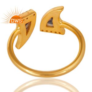 Anillo de Howlita Blanca Increíble, Proveedor de Joyería de Piedras Preciosas, Anillo de Plata 925 Chapado en Oro de 14k, Colección Clásica - Product Image 3