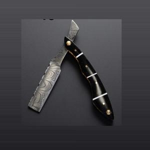 Maquinilla de afeitar profesional de acero damasco para hombre, afeitadora recta para salón de barbería, garganta, hueso - Product Image 1