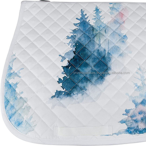 Almohadilla de Silla de Montar para Caballo de Tela Ecológica de Alta Calidad de Última Generación |   Manta de Silla de Montar Ecuestre Multiusos con Color y Logotipo Personalizados - Product Image 1
