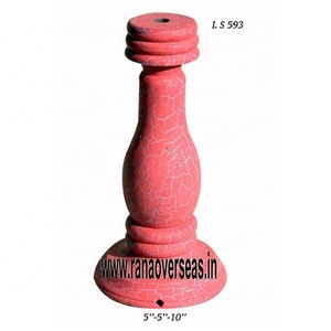 Base de lampe en bois moderne et élégante de couleur rose pour hôtel, bureau, chambre à coucher, couloir, café - Product Image 2
