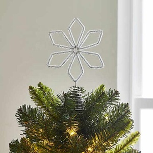 Silver Snowflake <b>Tree</b> <b>Topper</b> - Product Image 1