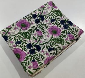 Tela de algodón con estampado de flores decorativas para correr de 5 yardas, bloque de mano impreso, Material de ropa decorativa para niñas, camisas, trajes - Product Image 3