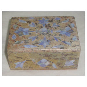 Haute Qualité Stéatite Bleu Nacre Boîtes À Bijoux Design Créatif Naturel Décoratif Fruits Secs Stéatite Boîtes Avec Look - Product Image 1