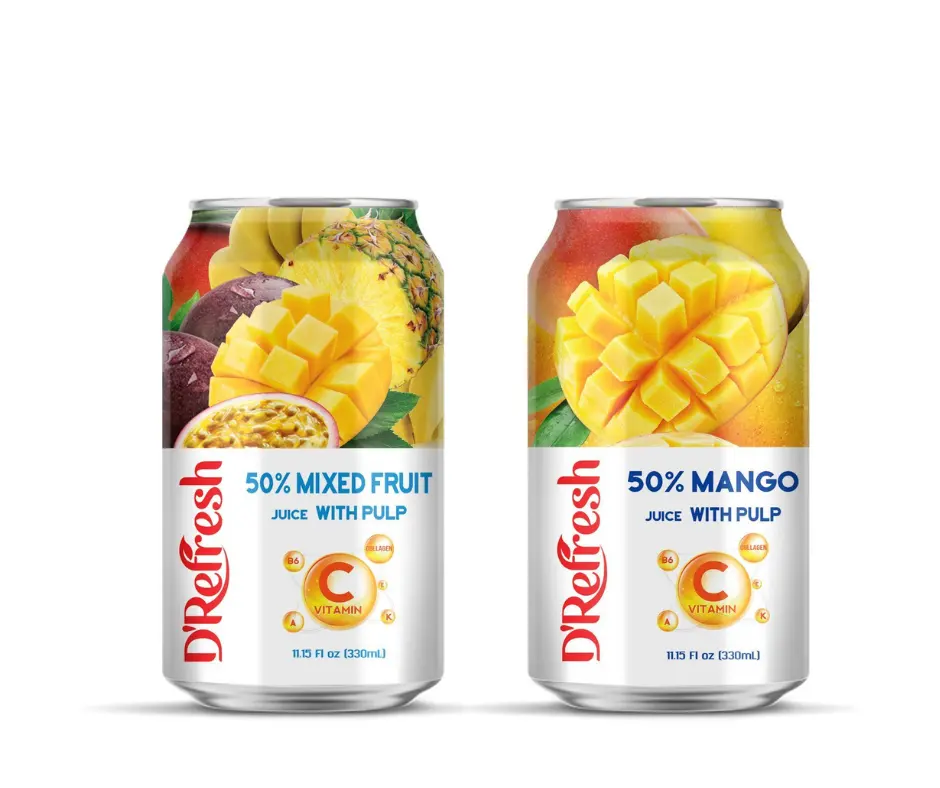 330ml NAWON Canned High Quality Tropical Original Mango Juice Pouch Lowers Cholesterol Levels Suppliers frozen mango juice