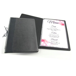 Couverture de Menu en cuir véritable, nouveau Design de haute qualité, prix d'usine, pour Restaurant - Product Image 1