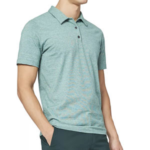 T-shirt polo vert menthe sur mesure OEM, nouvelle arrivée, pour hommes/garçons, 100% coton piqué, tissu de haute qualité - Product Image 2