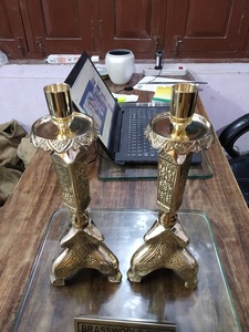 ทองเหลืองเต็มรูปแบบสลักคริสตจักรเทียนติดคริสตจักรอุปกรณ์ Brassworld อินเดีย - Product Image 4