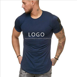 Haute qualité 2024 blanc bras zip blanc longue ligne promotionnel votre propre logo 100% coton imprimé à manches courtes t-shirt broderie - Product Image 2