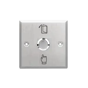 Home Office Access Control Lock System LED Light Metal Open Door Switch Stainless Door Exit Release Push Button