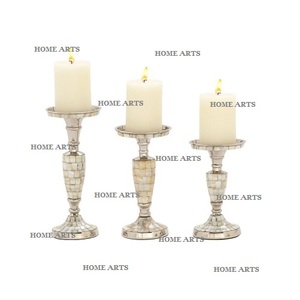 ชุดเชิงเทียนมุก3อันใหม่ล่าสุดที่ใส่เทียนขนาดแตกต่างกัน - Product Image 1