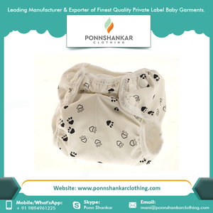 Pañal de tela de algodón orgánico reutilizable, multicolor - Product Image 2