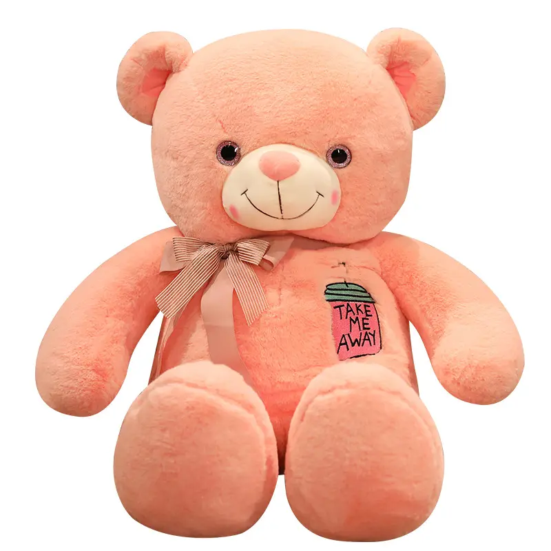 peluches maker Custom big large stuffed animal Valentines day birthday gifts pink teddy bear plush toys