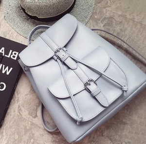 2020 new fashion girls <b>Backpack</b> bag genuine Leather college <b>Ladies</b> Shoulder bag high quality custom logo - Product Image 2