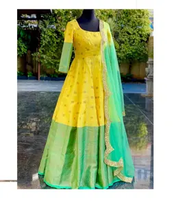 Bata Jacquard completamente cosida con manga completa y cinturón a juego, el más hermoso y el más nuevo, bata larga y fabricante, 2022, India - Product Image 1