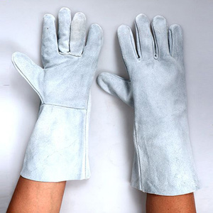 Waterproof & Fireproof Cowhide Leather Tig Welding <b>Gloves</b> <b>Long</b> Heat Resistant Anti-Cut & Anti-Impact Safety Work <b>Gloves</b> - Product Image 3