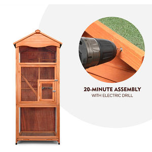 Grande Uccello Casa Voliera Parrot Budgie Canary <span class=keywords><strong>Finch</strong></span> Casa di Legno Gabbia di Uccello - Product Image 2