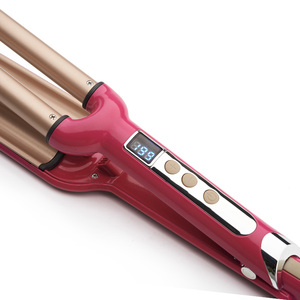 Gốm tóc crimper với <span class=keywords><strong>3</strong></span> Thùng ngay lập tức Curler tóc Waver Uốn Tóc bồng sắt LCD hiển thị uốn sắt - Product Image 4