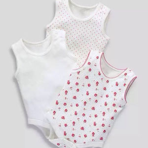 Pelele de algodón orgánico para bebé, sin manga, precio al por mayor, 100% - Product Image 1